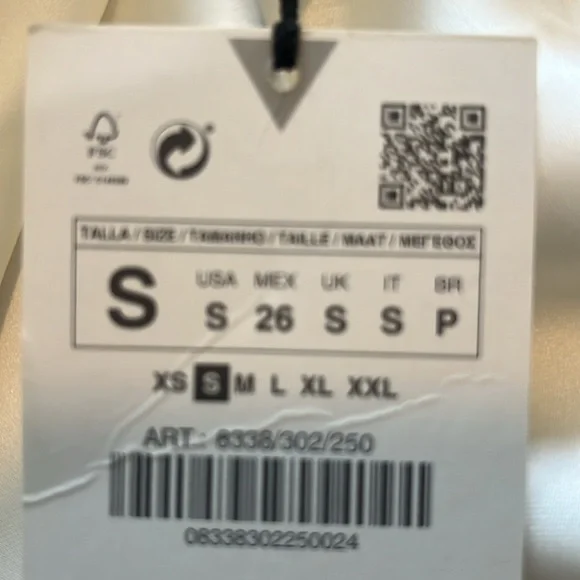 NWT Zara Elegant White Satin Slip Dress size Small - Picture 3 of 7